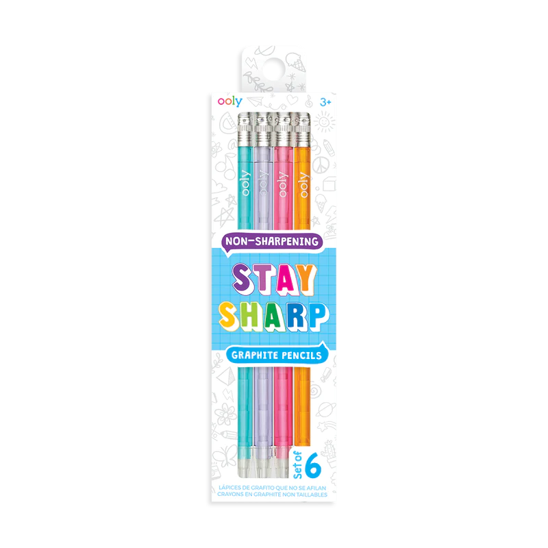 Stay Sharp Rainbow Pencils - Set of 6