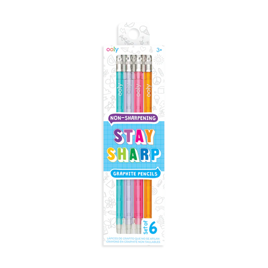 Stay Sharp Rainbow Pencils - Set of 6