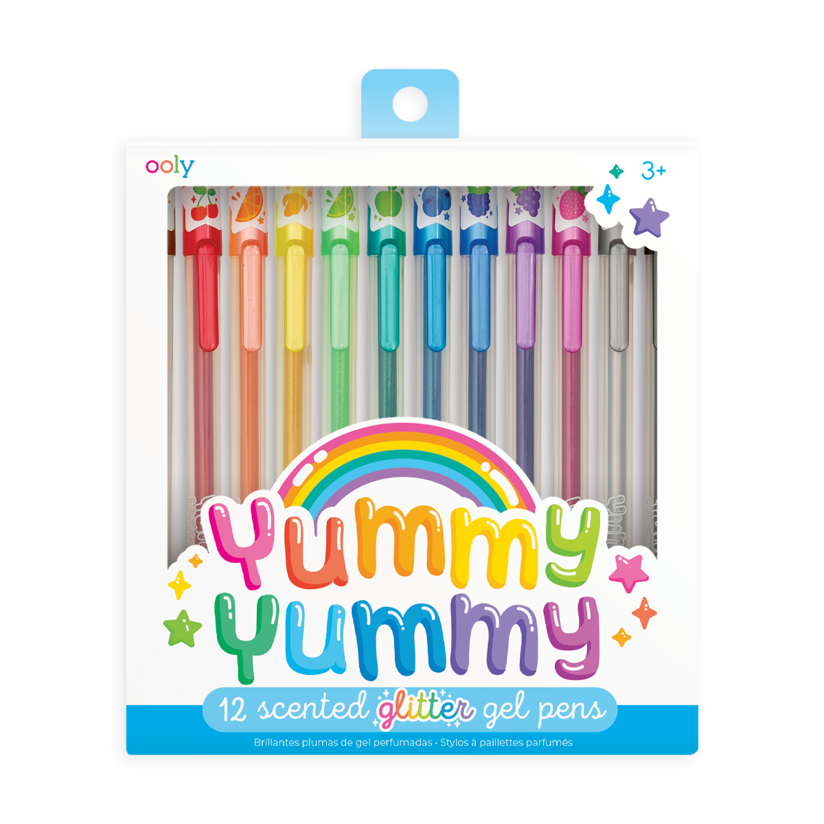 Yummy Yummy Scented Colored Glitter Gel Pens (Set of 12)