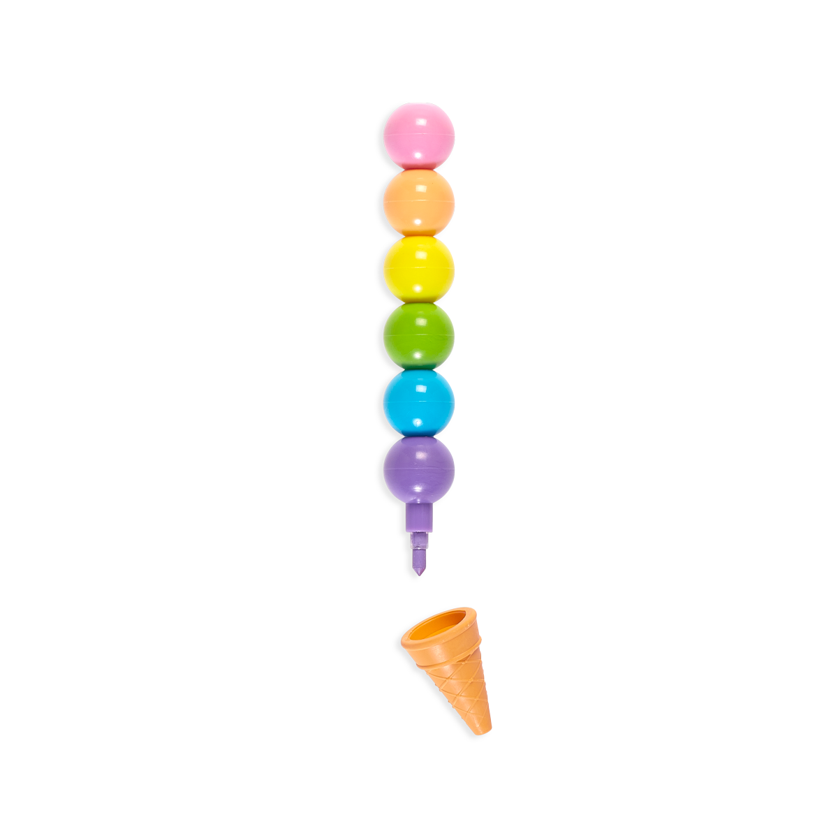 Paper Bear Shop OOLY  Rainbow Scoops Stacking Erasable Crayons 