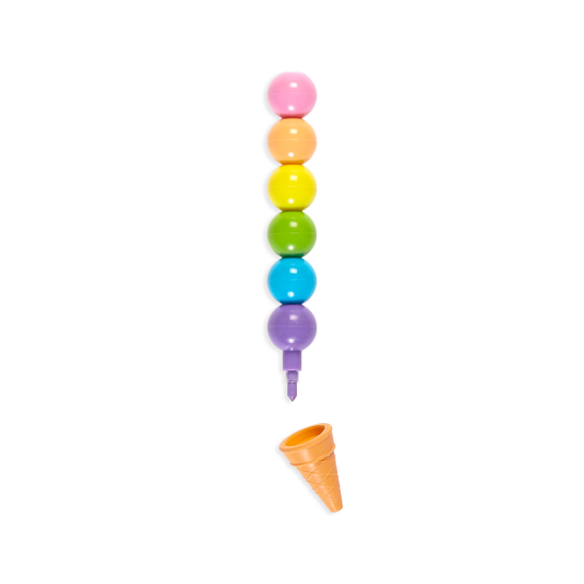 Paper Bear Shop OOLY Rainbow Scoops Stacking Erasable Crayons