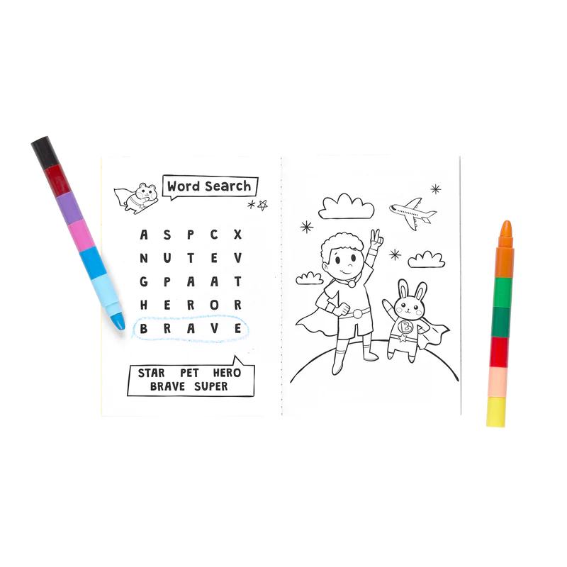Mini Traveler Coloring & Activity Kit - Superkids & Pets