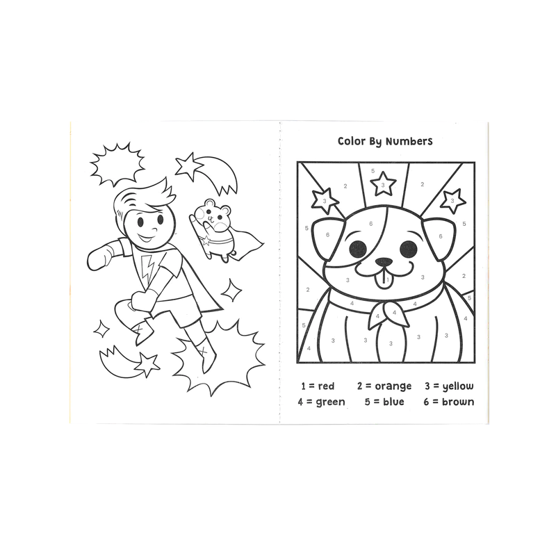 Mini Traveler Coloring & Activity Kit - Superkids & Pets