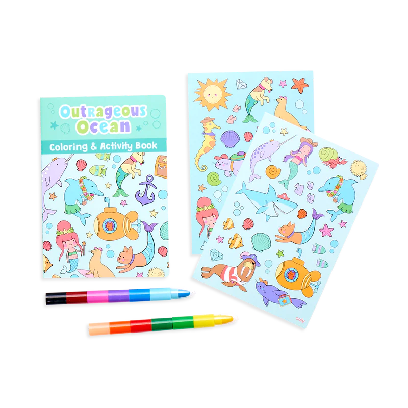 Mini Traveler Coloring & Activity Kit - Outrageous Ocean