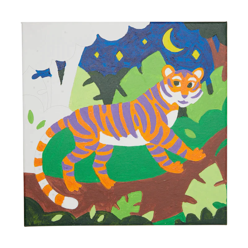 Colorific Canvas Paint By Number - Terrific Tiger