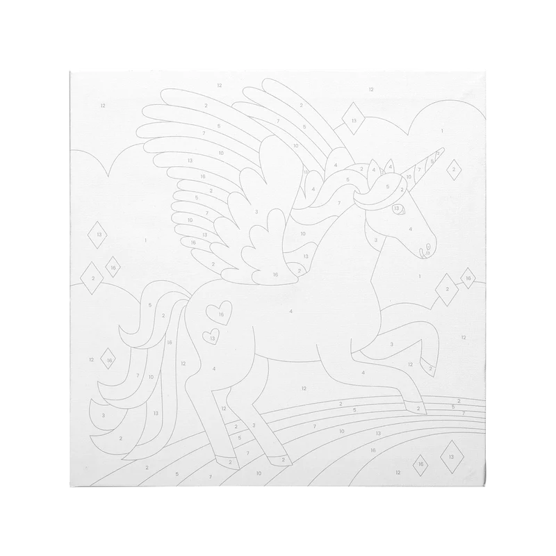 Colorific Canvas Paint by Number Kit - Magical Unicorn