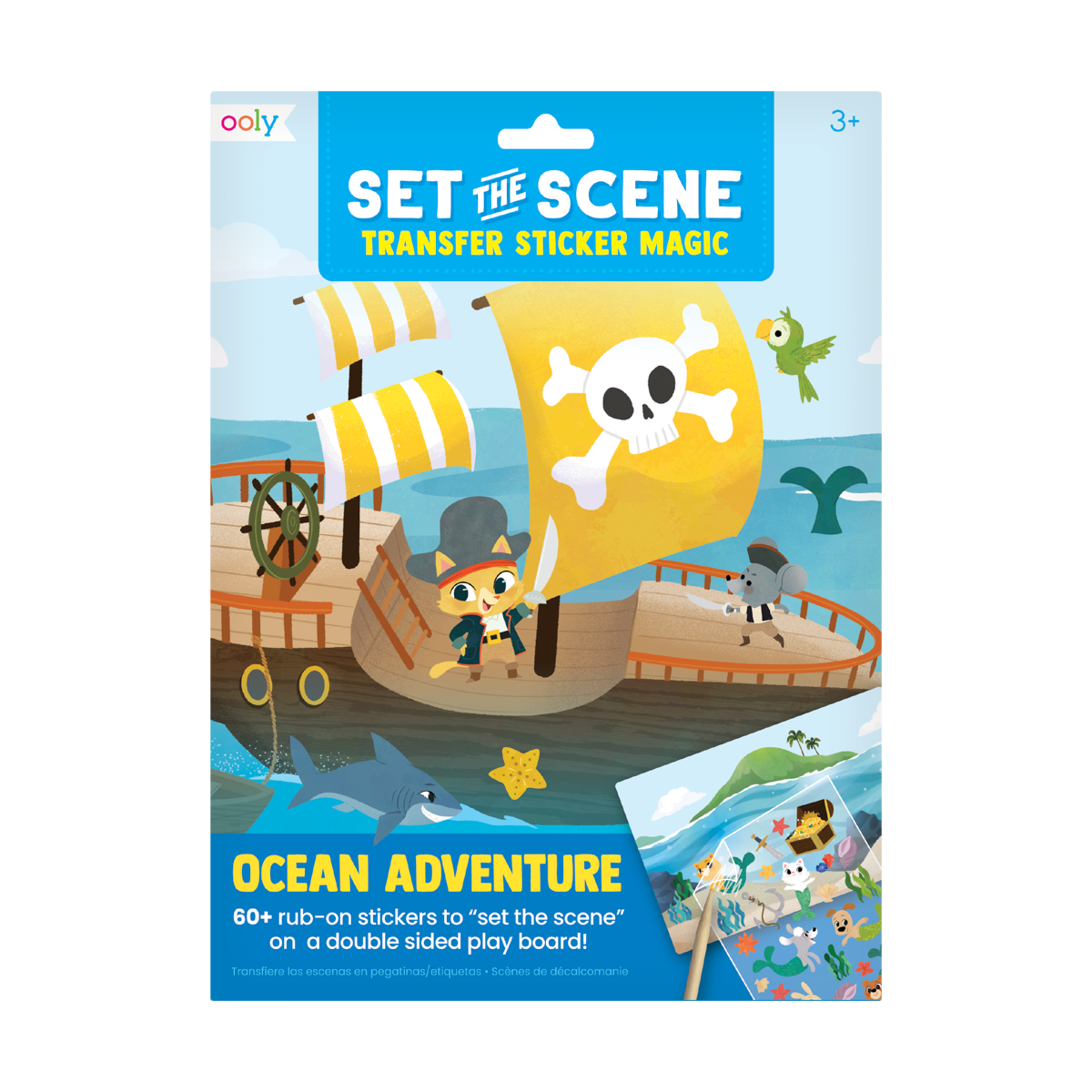 Paper Bear Shop OOLY Set The Scene Transfer Stickers Magic - Ocean Adventure 