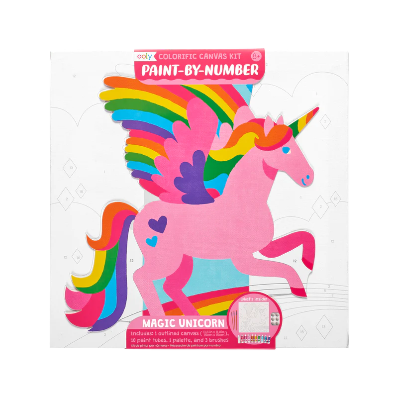 Colorific Canvas Paint by Number Kit - Magical Unicorn
