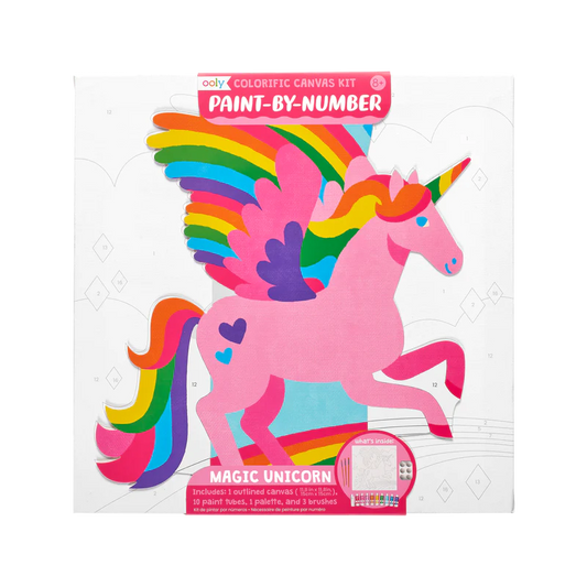 Colorific Canvas Paint by Number Kit - Magical Unicorn