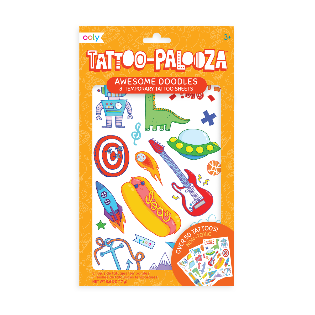 Paper Bear Shop Kawaii Tattoo Palooza: Awesome Doodles Temporary Tattoos