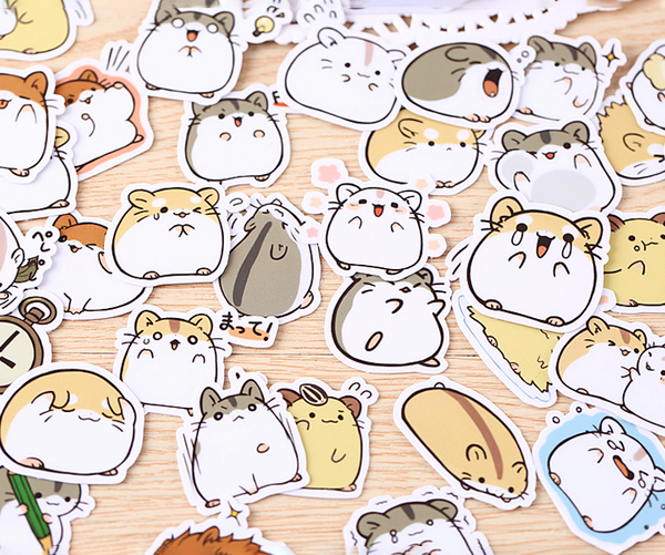 Paper Bear Shop Kawaii japanese hamster stickers