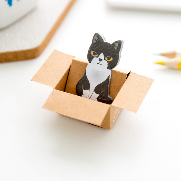 aper Bear Shop Kawaii Kitty in a box Sticky Note