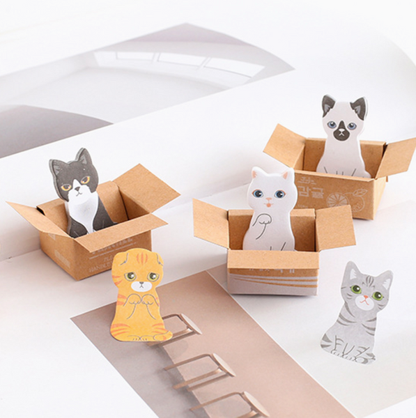 Paper Bear Shop Kawaii Kitty in a box Sticky Note