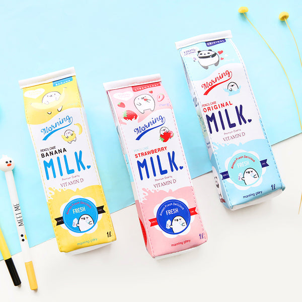 Paper Bear Shop Kawaii Milk Box Pencil Case