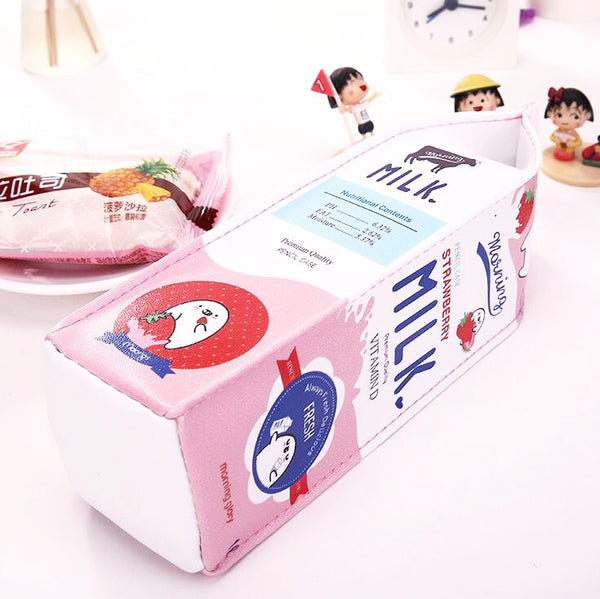 Paper Bear Shop Kawaii Milk Box Pencil Case