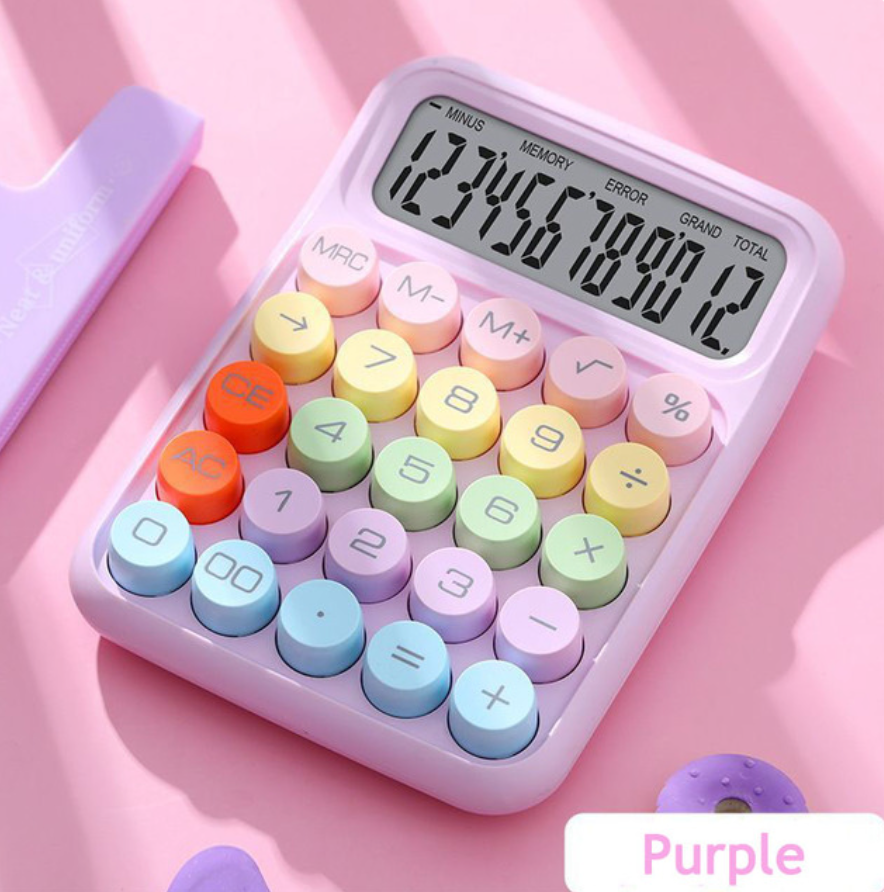 Cute candy calculator, that is so adorable. It can be easily carried anywhere, and makes solving math problems fun!