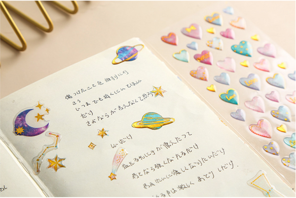 Paper Bear Shop Kawaii Sweet Love Puffy Stickers